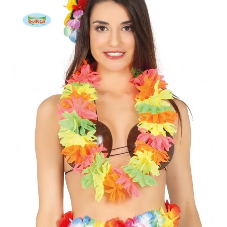 COLLAR HAWAIANO MULTICOLOR NEON